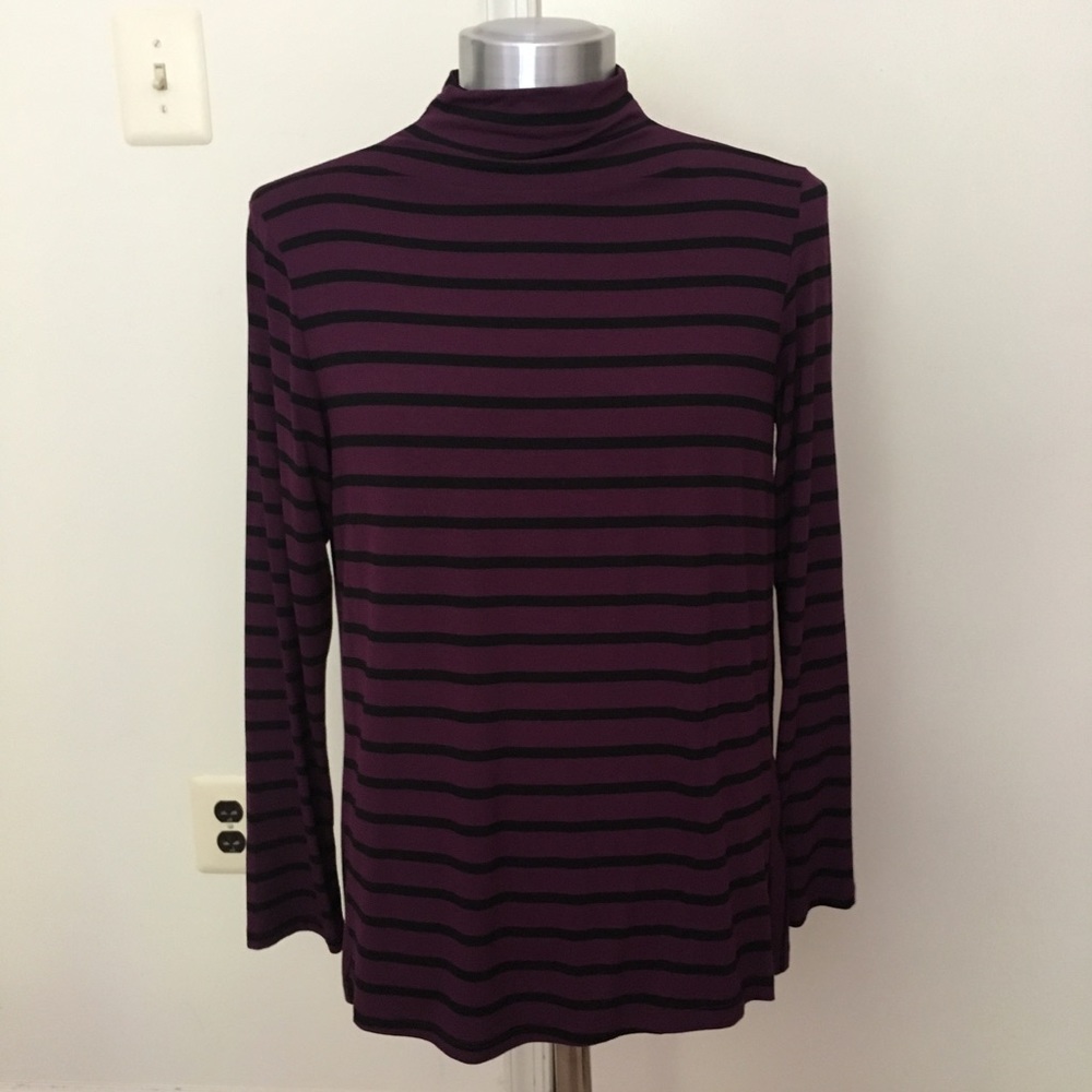 Jones New York striped turtleneck